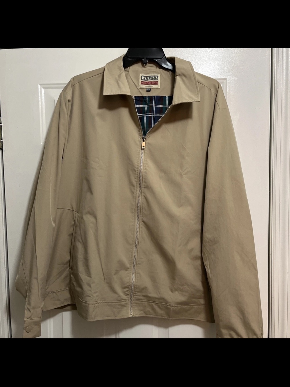 Men’s Tan Lightweight Zip Shirt Jacket
